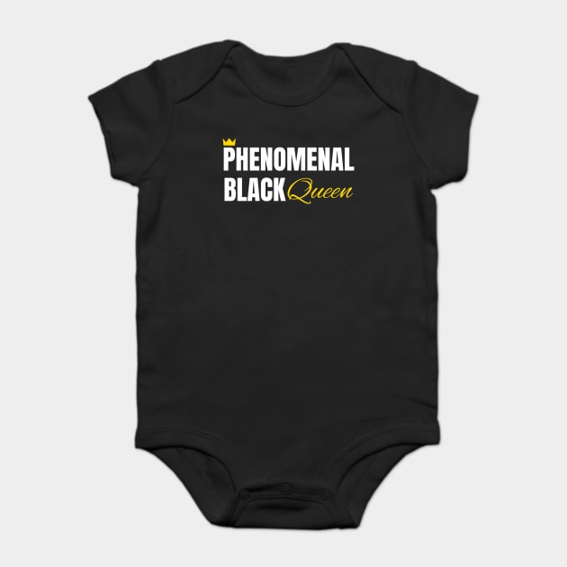 Phenomenal Black Queen, Black Queen, Phenomenal Woman, Black Woman Baby Bodysuit by UrbanLifeApparel